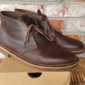 Clarks Rich Brown Leather Chukka Boots